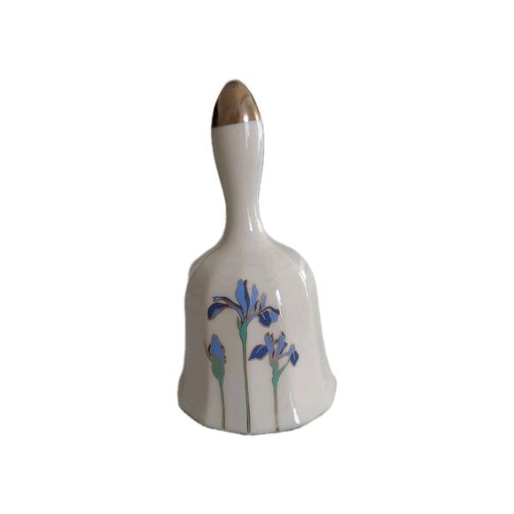 Otagiri Porcelain Ceramic Iris Rhapsody Vintage Bell Japan - Picture 2 of 5